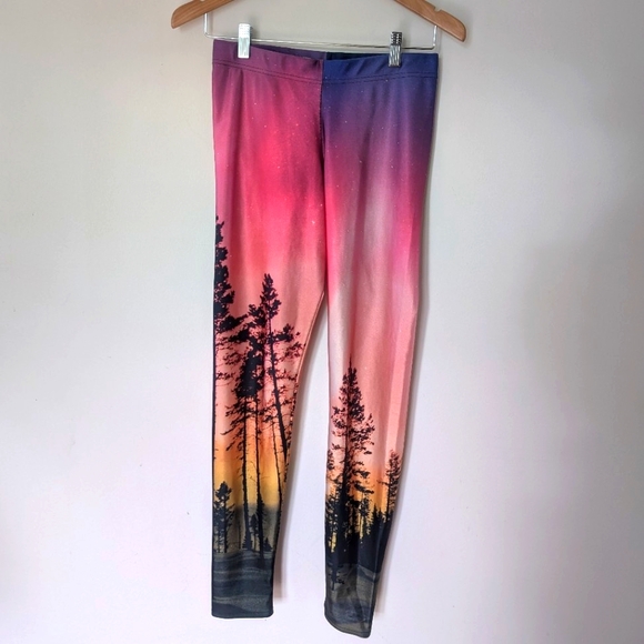 BlackMilk Aurora Sky Orange Leggings 🧡 (M) - Picture 2 of 10
